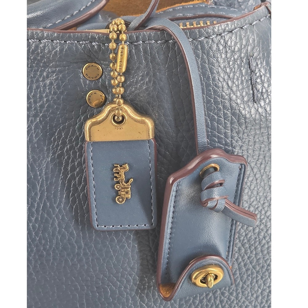 Coach 1941 Rogue 31 Dark Denim Blue Glovetanned Leather Bag 38124 - Picture 2 of 16